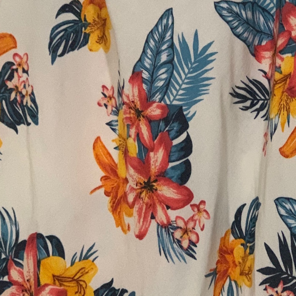 Emory Park Drape Front Tropical floral MIDIdress M - Picture 3 of 6